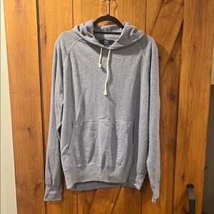J. Crew Gray Cotton-Blend Pullover Hoodie